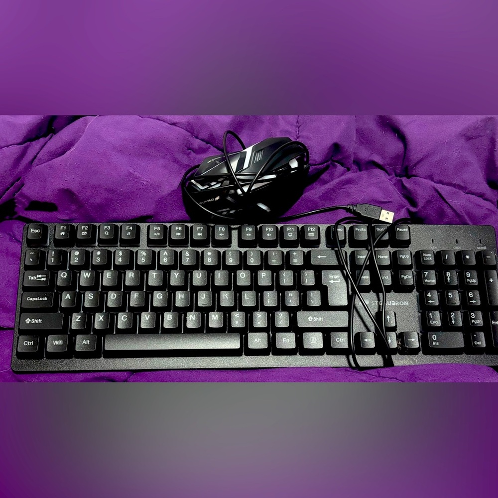 Durable Black USB Keyboard and Mouse Combo